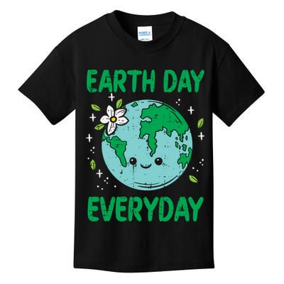 Earth Day Everyday Flower Environmentalist  Kids T-Shirt
