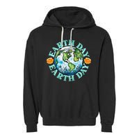 Earth Day Every Day Rainbow Globe Save The Planet Garment-Dyed Fleece Hoodie