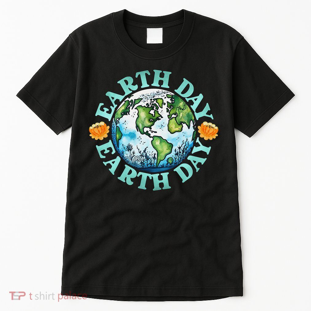 Earth Day Every Day Rainbow Globe Save The Planet Tall T-Shirt