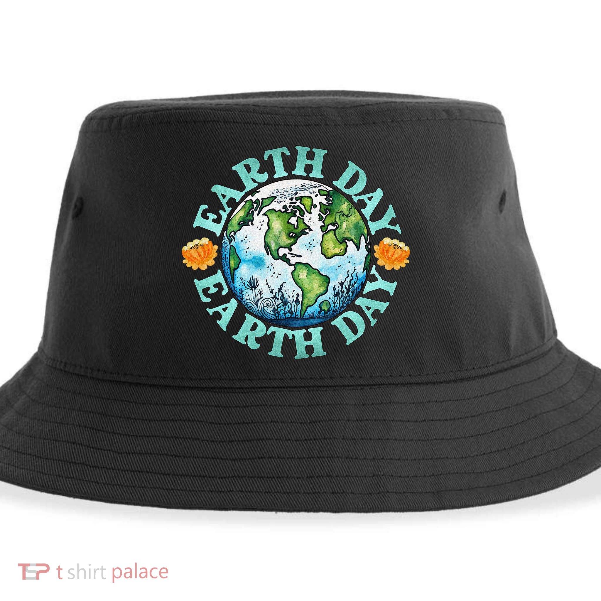 Earth Day Every Day Rainbow Globe Save The Planet Sustainable Bucket Hat