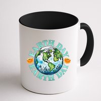 Earth Day Every Day Rainbow Globe Save The Planet Mug