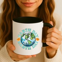 Earth Day Every Day Rainbow Globe Save The Planet Mug