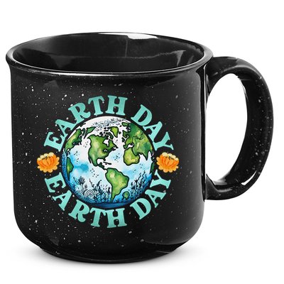 Earth Day Every Day Rainbow Globe Save The Planet 15oz Campfire Ceramic Mug