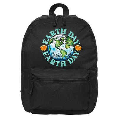 Earth Day Every Day Rainbow Globe Save The Planet 16 in Basic Backpack