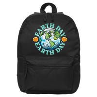 Earth Day Every Day Rainbow Globe Save The Planet 16 in Basic Backpack