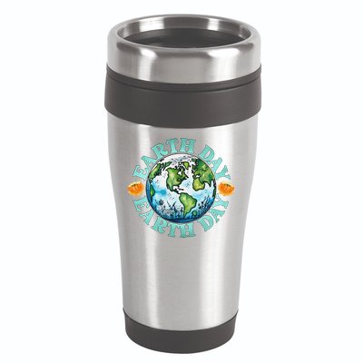 Earth Day Every Day Rainbow Globe Save The Planet 16oz Travel Tumbler