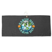 Earth Day Every Day Rainbow Globe Save The Planet Large Microfiber Waffle Golf Towel