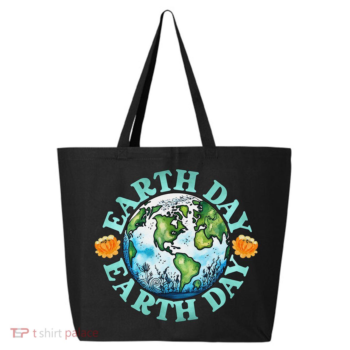 Earth Day Every Day Rainbow Globe Save The Planet 25L Jumbo Tote