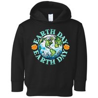 Earth Day Every Day Rainbow Globe Save The Planet Toddler Hoodie