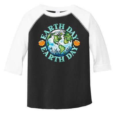 Earth Day Every Day Rainbow Globe Save The Planet Toddler Fine Jersey T-Shirt
