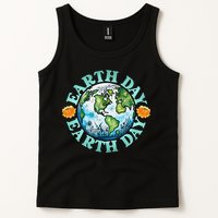 Earth Day Every Day Rainbow Globe Save The Planet Tank Top