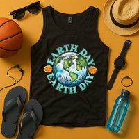 Earth Day Every Day Rainbow Globe Save The Planet Tank Top