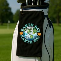 Earth Day Every Day Rainbow Globe Save The Planet Golf Towel