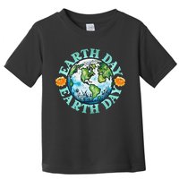 Earth Day Every Day Rainbow Globe Save The Planet Toddler T-Shirt