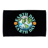 Earth Day Every Day Rainbow Globe Save The Planet Microfiber Hand Towel