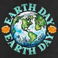 Earth Day Every Day Rainbow Globe Save The Planet Microfiber Hand Towel