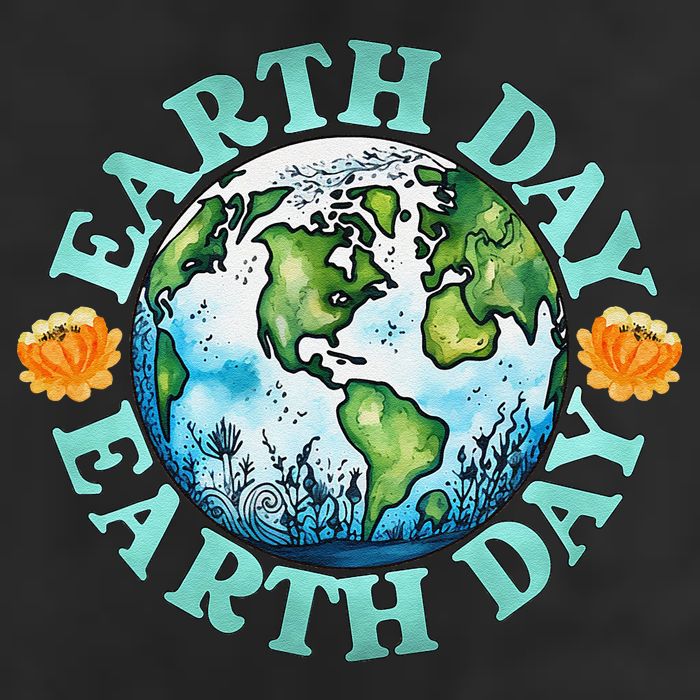 Earth Day Every Day Rainbow Globe Save The Planet Microfiber Hand Towel