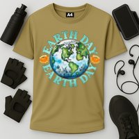 Earth Day Every Day Rainbow Globe Save The Planet Performance Shirt