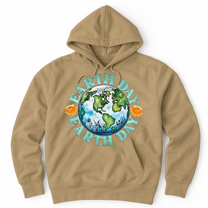 Earth Day Every Day Rainbow Globe Save The Planet Hoodie