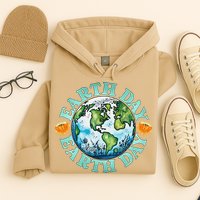 Earth Day Every Day Rainbow Globe Save The Planet Hoodie