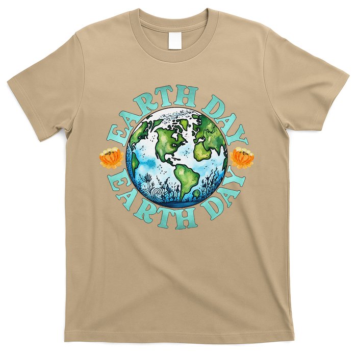 Earth Day Every Day Rainbow Globe Save The Planet T-Shirt