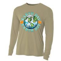 Earth Day Every Day Rainbow Globe Save The Planet Cooling Performance Long Sleeve Crew