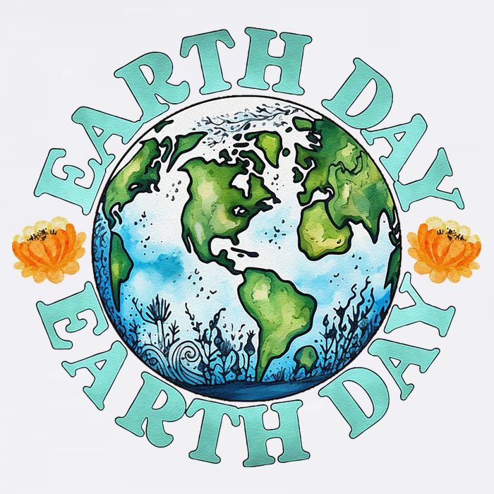 Earth Day Every Day Rainbow Globe Save The Planet Garment-Dyed Sweatshirt