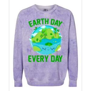 Earth Day Everyday Rainbow There Is No Planet B Meaningful Gift Colorblast Crewneck Sweatshirt