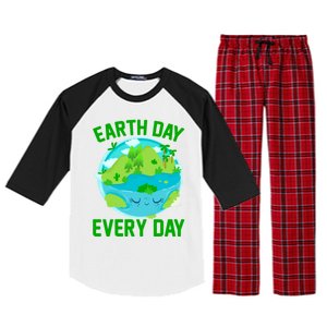 Earth Day Everyday Rainbow There Is No Planet B Meaningful Gift Raglan Sleeve Pajama Set