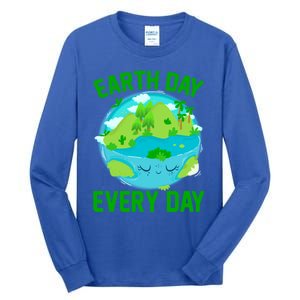 Earth Day Everyday Rainbow There Is No Planet B Meaningful Gift Tall Long Sleeve T-Shirt