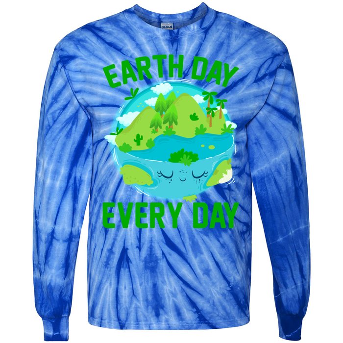 Earth Day Everyday Rainbow There Is No Planet B Meaningful Gift Tie-Dye Long Sleeve Shirt