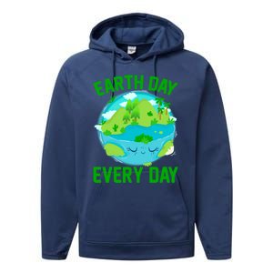 Earth Day Everyday Rainbow There Is No Planet B Meaningful Gift Performance Fleece Hoodie