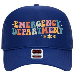 Emergency Departt Emergency Nurse Healthcare Nursing Great Gift High Crown Mesh Back Trucker Hat