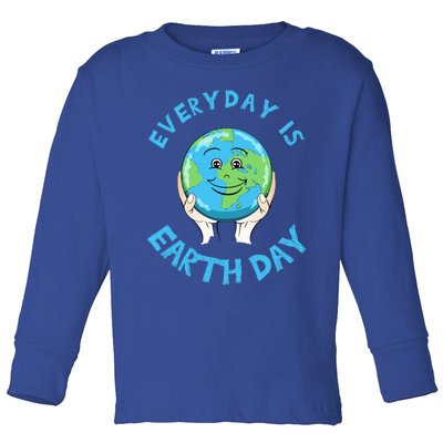 Earth Day Everyday Day Is Earth Day Climate Change Planet Gift Toddler Long Sleeve Shirt