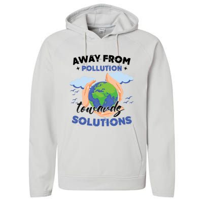 Earth Day Environtal Awareness Mother Earth Gift Performance Fleece Hoodie