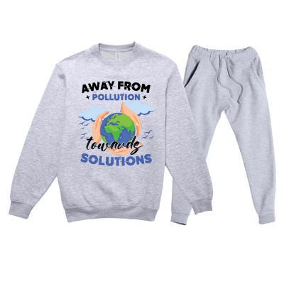 Earth Day Environtal Awareness Mother Earth Gift Premium Crewneck Sweatsuit Set