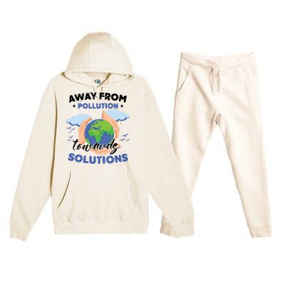 Earth Day Environtal Awareness Mother Earth Gift Premium Hooded Sweatsuit Set