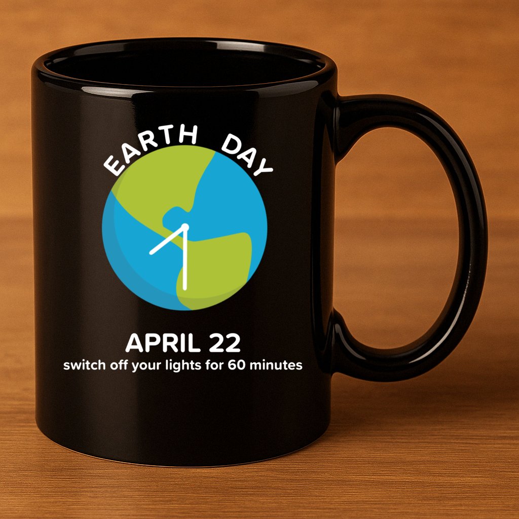 Earth Day Energy Saving Idea April 22 Earth Day Gift 11oz C Handle Ceramic Mug