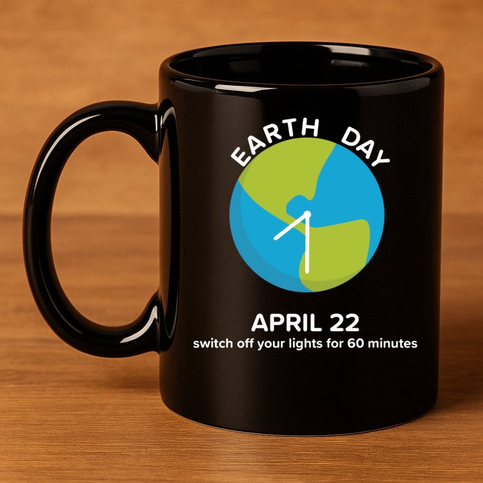 Earth Day Energy Saving Idea April 22 Earth Day Gift 11oz C Handle Ceramic Mug