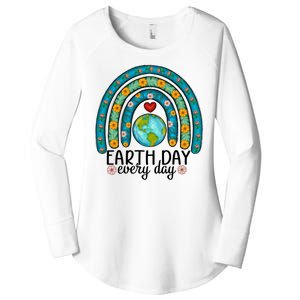 Earth Day Every Day Save Our Planet Rainbow Tree Women's Perfect Tri Tunic Long Sleeve Shirt