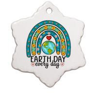 Earth Day Every Day Save Our Planet Rainbow Tree Ceramic Star Ornament