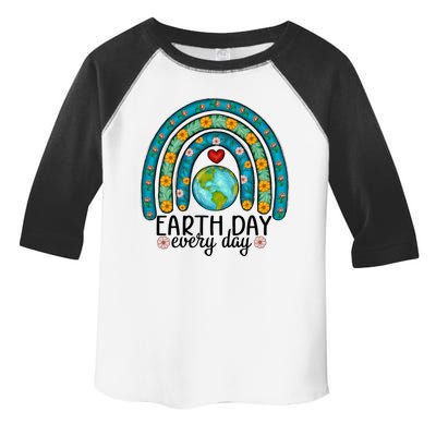 Earth Day Every Day Save Our Planet Rainbow Tree Toddler Fine Jersey T-Shirt