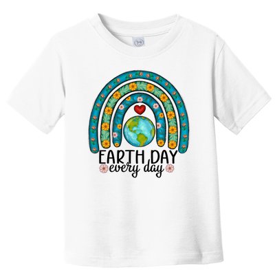 Earth Day Every Day Save Our Planet Rainbow Tree Toddler T-Shirt