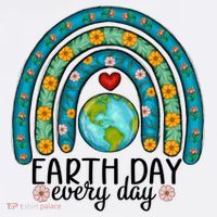 Earth Day Every Day Save Our Planet Rainbow Tree Full Zip Hoodie