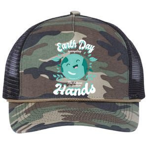 Earth Day (Everyday The Future Is In Our Hands) Gift Retro Rope Trucker Hat Cap