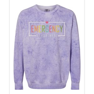 Emergency Department Er Nurse Colorblast Crewneck Sweatshirt