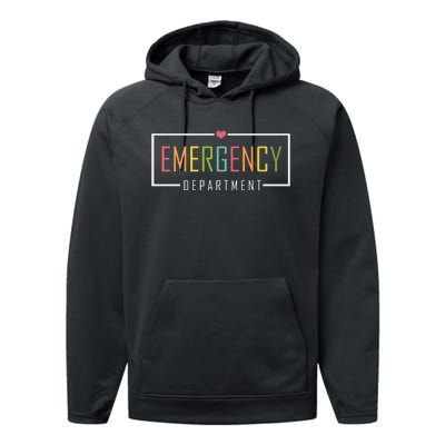 Emergency Department Er Nurse Performance Fleece Hoodie