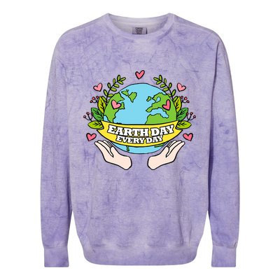 Earth Day Everyday Awareness Colorblast Crewneck Sweatshirt