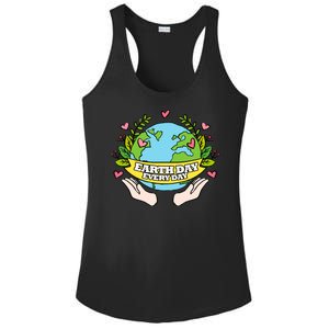 Earth Day Everyday Awareness Ladies PosiCharge Competitor Racerback Tank