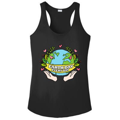 Earth Day Everyday Awareness Ladies PosiCharge Competitor Racerback Tank